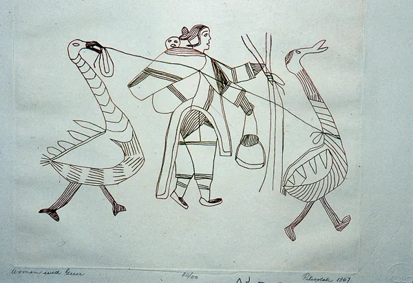 Woman with Geese