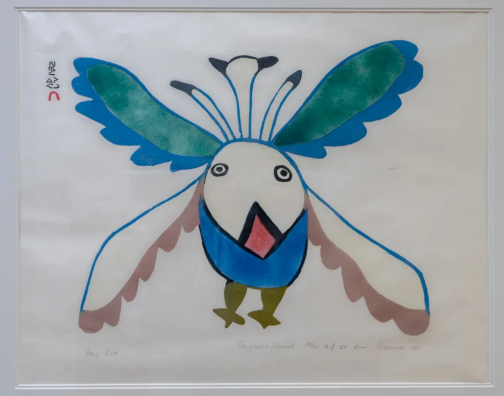 Colour lithograph of a fancy owl.