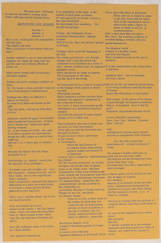 blue text on yellow paper.