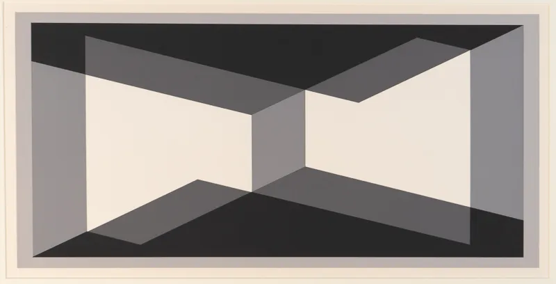 Geometric grey and black composition.