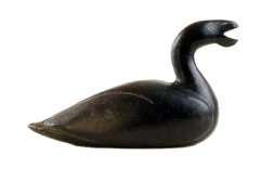 Stone sculpture of a loon