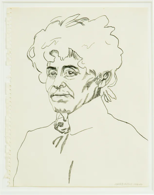 Pencil drawing of Laurier.