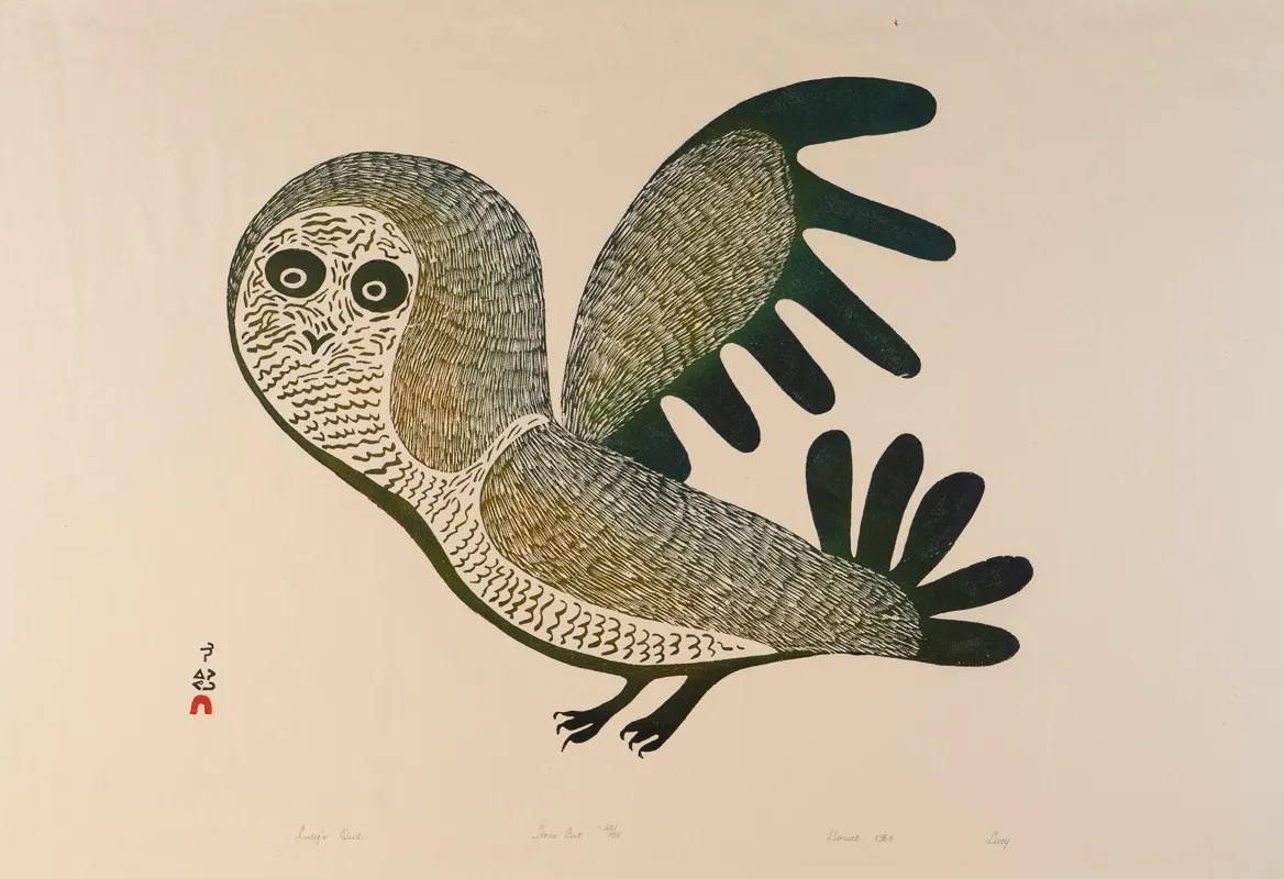 Owl from the side.