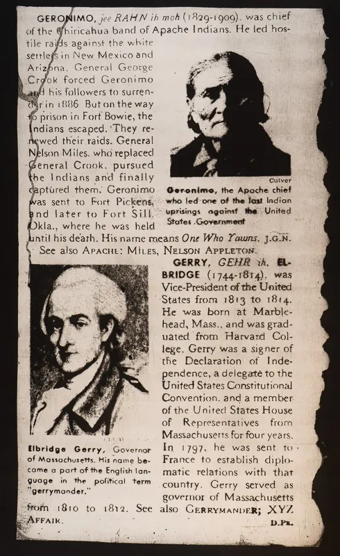 Reproduction of a old encyclopaedia entry.