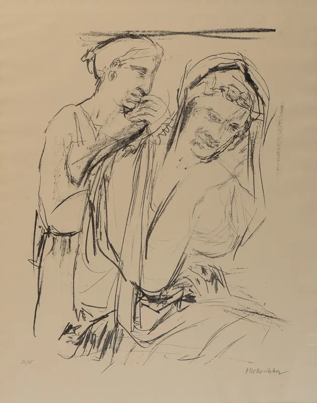 Loose sketch of two figures.
