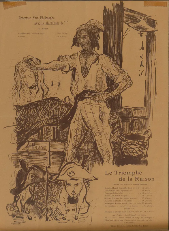 Poster advertising a theatrical event.