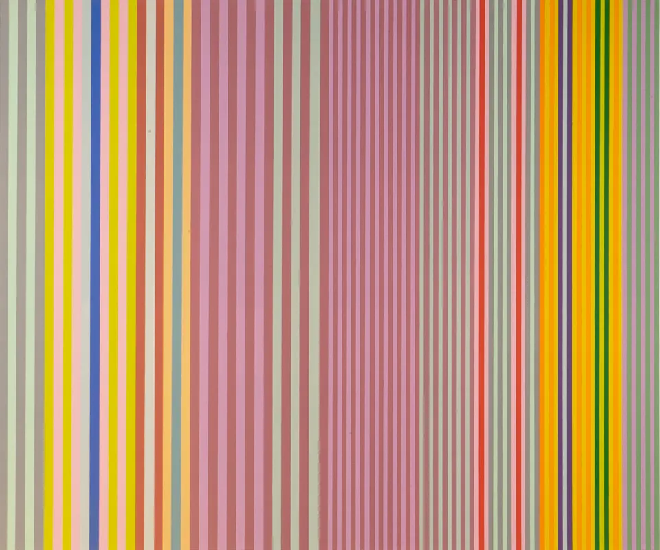 Vertical pastel stripes.