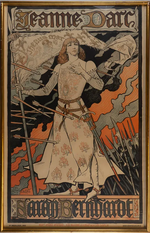 Theatrical poster with image of Jeanne d'Arc