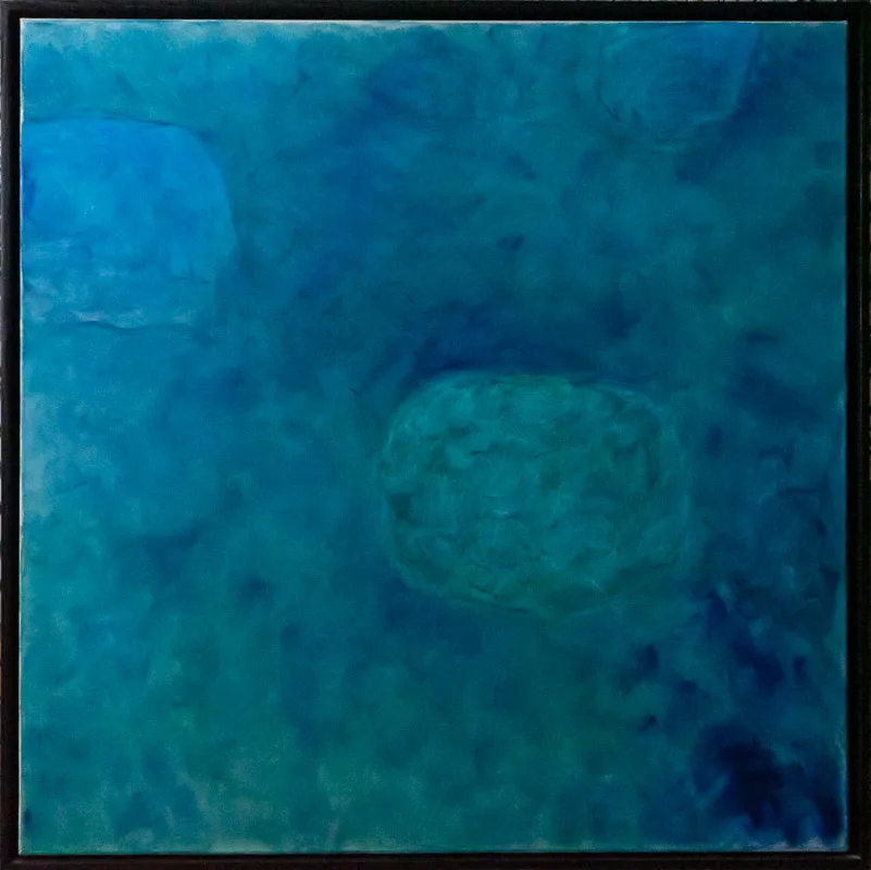 Abstract blue/green fog or cloud.