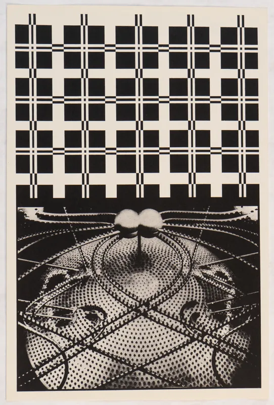 Black and white plaid pattern and abstracted image. 